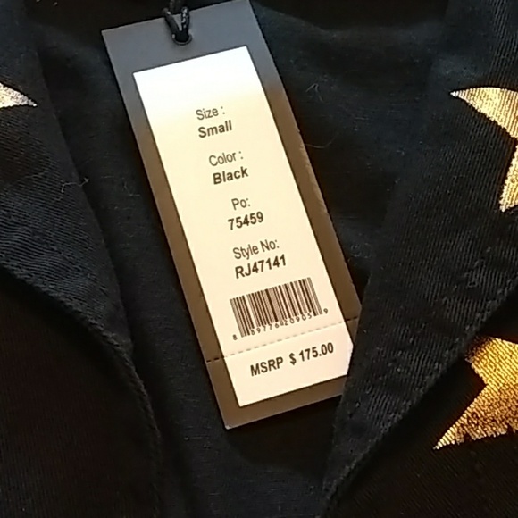 Black jacket with gold stars - Picture 2 of 3